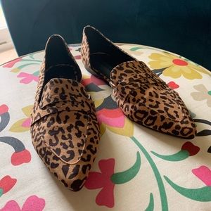 Leopard Pointed Toe Loafer - Size 9